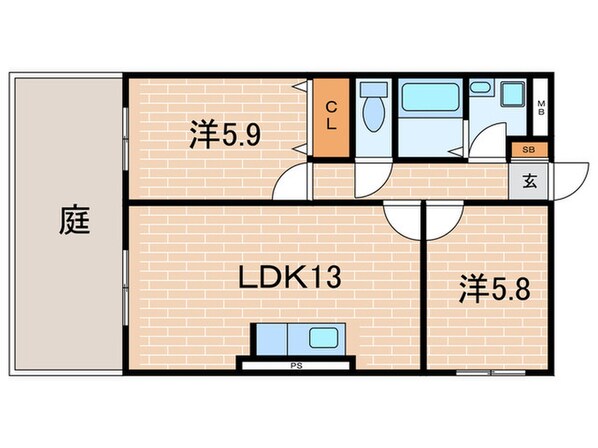 ファミ－ユ仁川の物件間取画像